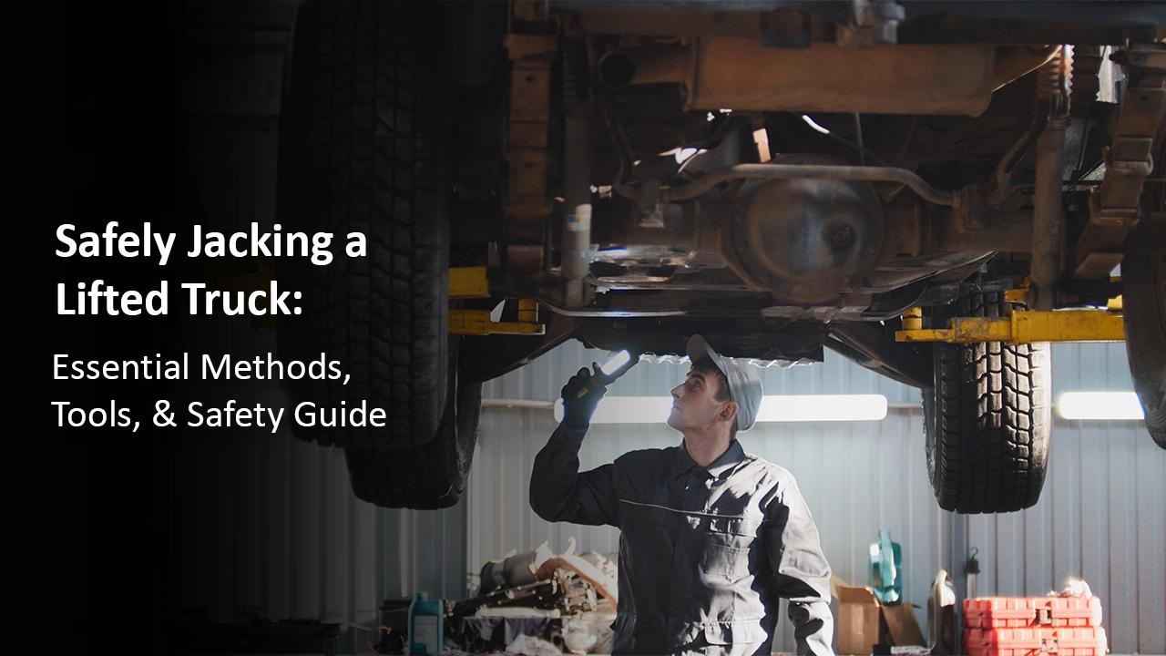 Safely Jacking a Lifted Truck